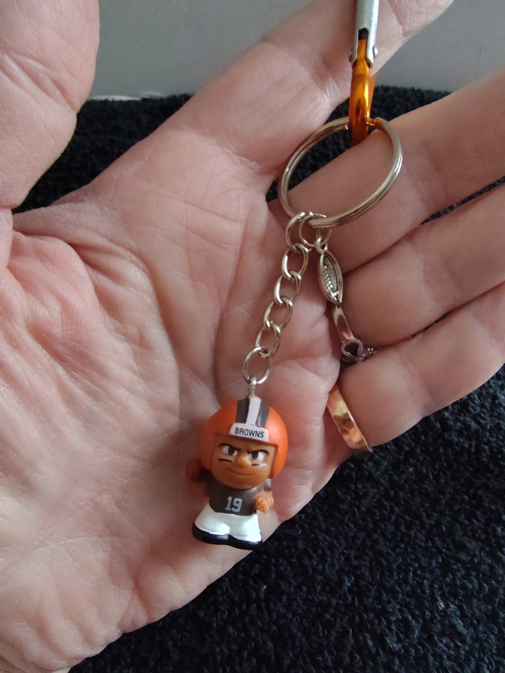 NFL 🏈 Cleveland Browns #19 KOSAR Teenymates Keychain - Orange